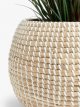 Seagrass Indoor Planter, Natural / White