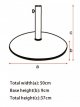 Parasol Round Base, 25kg, Grey