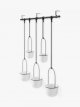 Hanging Planter, 5 Pot, White