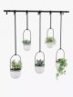 Hanging Planter, 5 Pot, White