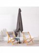 Freestanding Wind-Up Tilt Rectangular Parasol, 2 x 3m, Dark Grey