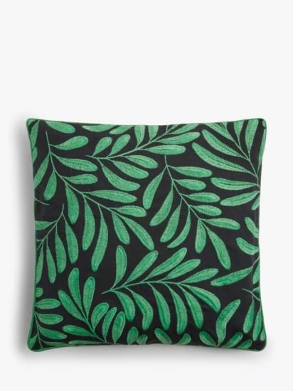 Embroidery Cushion, Graphite