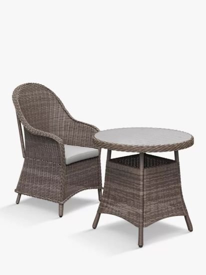 2-Seater Garden Bistro Table, Natural