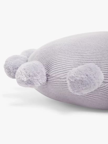 Round Pom Cushion, Lilac