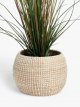 Seagrass Indoor Planter, Natural / White