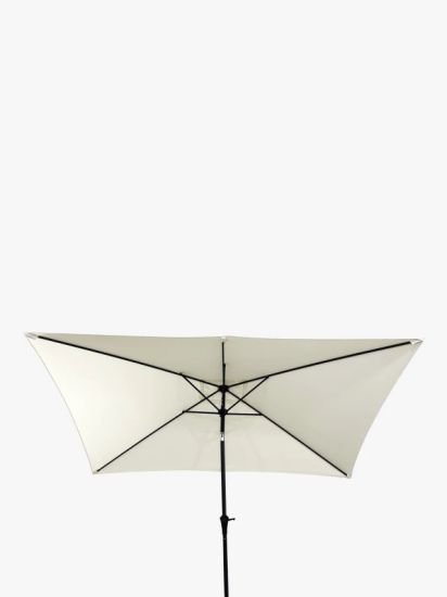 Aluminium Wind-Up Parasol, 3 x 2m, Oyster