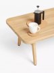 Rattan Rectangular Garden Coffee Table, 100cm, (Acacia Wood), Natural