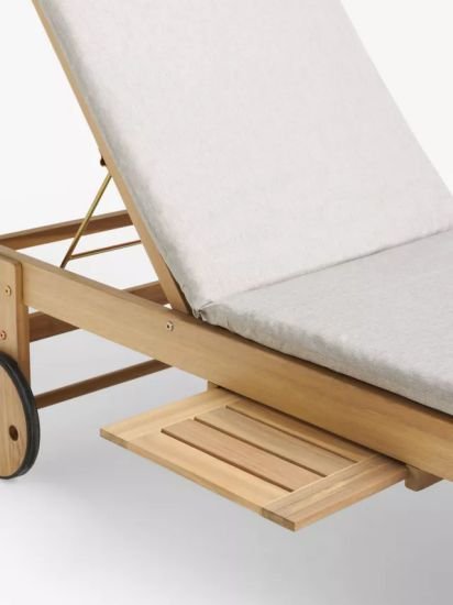 Acacia Wood Sun Lounger, Natural