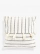 Tassel Cushion, Black / White