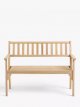 Acacia Wood Foldable 2-Seater Garden Bench, Natural