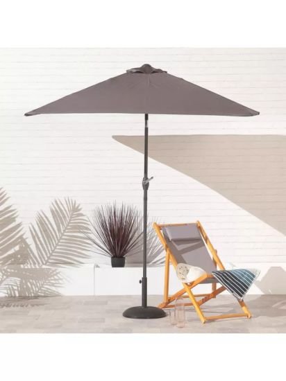 Wind-Up Crank Tilt Square Parasol, 2m