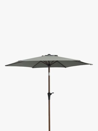 Wood-Effect Wind-Up Parasol, 2.2m