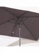 Freestanding Wind-Up Tilt Rectangular Parasol, 2 x 3m, Dark Grey