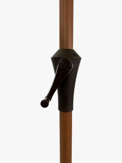 Wood-Effect Wind-Up Parasol, 2.7m