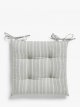 Stripe Seat Pad, Grey
