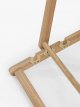 Acacia Chaise Frame and Striped Slings, Natural/Blue and White